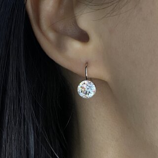 Elegant 8mm Earrings with Swarovski Crystals in Brilliant Cut – Handmade Jewelry