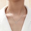 Unisex Minimalist Cross Necklace – Silver-Plated Stainless Steel, Water-Resistant, Hypoallergenic & Durable