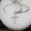 Unisex Minimalist Cross Necklace – Silver-Plated Stainless Steel, Water-Resistant, Hypoallergenic & Durable