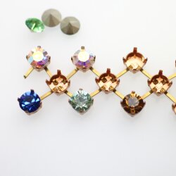 8 mm Kesselkette aus Rohmessing für Swarovski...