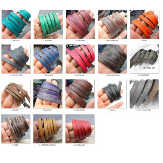 1 m Flaches Lederband für DIY 10x2 mm Schmuckzubehör, Bastelbedarf