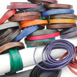1 m Flaches Lederband für DIY 10x2 mm Schmuckzubehör, Bastelbedarf