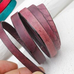 1 m Flaches Lederband für DIY 10x2 mm Schmuckzubehör, Bastelbedarf