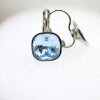 Ohrring-Fassung 10 mm für Swarovski 4470 Cushion Square Stein