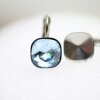 Ohrring-Fassung 10 mm für Swarovski 4470 Cushion Square Stein