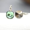 Ohrring-Fassung 10 mm für Swarovski 4470 Cushion Square Stein