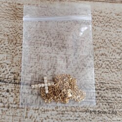 Unisex Stainless Steel Cross Necklace 18k Gold Plated Waterproof Elegant