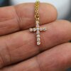 Unisex Stainless Steel Cross Necklace 18k Gold Plated Waterproof Elegant