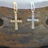 Unisex Stainless Steel Cross Necklace 18k Gold Plated Waterproof Elegant