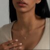 Unisex Stainless Steel Cross Necklace 18k Gold Plated Waterproof Elegant