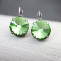 Ohrringe Mit 14 mm Rivoli Swarovski Stein Damen Ohrringe Ohrschmuck