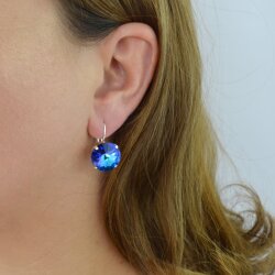 Ohrringe Mit 14 mm Rivoli Swarovski Stein Damen Ohrringe Ohrschmuck