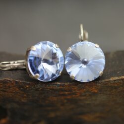 Ohrringe Mit 14 mm Rivoli Swarovski Stein Damen Ohrringe Ohrschmuck