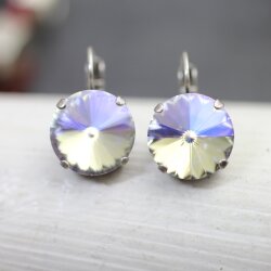 Ohrringe Mit 14 mm Rivoli Swarovski Stein Damen Ohrringe Ohrschmuck