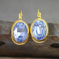 Ohrringe mit Swarovski Kristall und Efsa Kristall Gold...