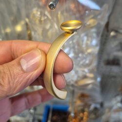 Armspange Fassung für 14 mm Rivoli Kristalle Matt Gold