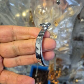 Armspange Fassung für 14 mm Rivoli Kristalle Rhodium