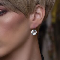 12 mm Rivoli Ohrringe mit Swarovski Kristallen