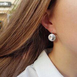 12 mm Rivoli Ohrringe mit Swarovski Kristallen