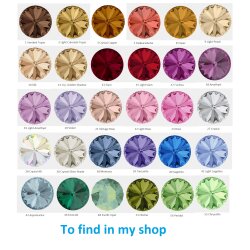 12 mm Rivoli Ohrringe mit Swarovski Kristallen