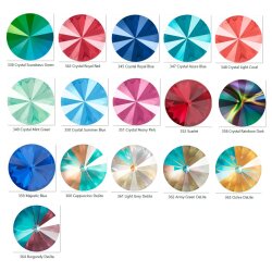 12 mm Rivoli Ohrringe mit Swarovski Kristallen