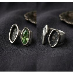 Ring Fassung für Swarovski 4200 - 15x7 mm Navette oder ähnliche Stein und Kristalle