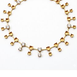 Raw brass settings for necklaces and bracelets for DIY...