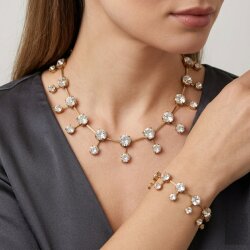 Raw brass settings for necklaces and bracelets for DIY jewelry making, suitable for 6 mm & 8 mm crystals or stones – ideal for Swarovski crystals