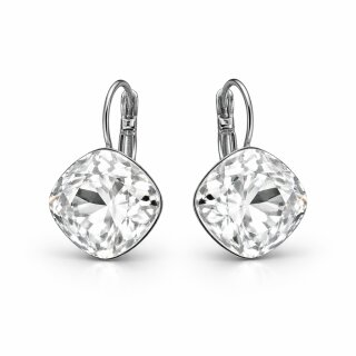 Swarovski Kristall Ohrringe 12 mm Cushion Square – Silber – Elegant & Funkelnd