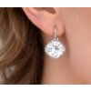 Swarovski Kristall Ohrringe 12 mm Cushion Square – Silber – Elegant & Funkelnd