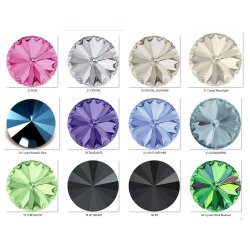 14mm Crystal Rivoli Earrings Antique Copper Dangle Leverback Earrings for Women Gift