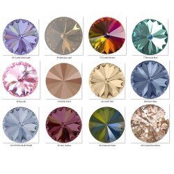 14mm Crystal Rivoli Earrings Antique Copper Dangle Leverback Earrings for Women Gift