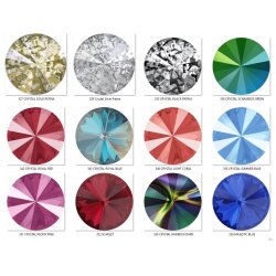 14mm Crystal Rivoli Earrings Antique Copper Dangle Leverback Earrings for Women Gift