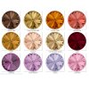 14mm Crystal Rivoli Earrings Antique Copper Dangle Leverback Earrings for Women Gift