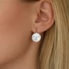 14mm Crystal Rivoli Earrings Antique Copper Dangle Leverback Earrings for Women Gift