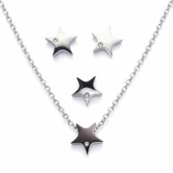 2 Stk. Stern Perlen & Anhänger mit Zirkonia,...