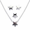 2 Stk. Stern Perlen & Anhänger mit Zirkonia, Edelstahl Silber, DIY Schmuckzubehör wasserfest