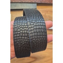 Echtes Rindsleder Gürtel Krokodil Print Vollledergürtel 4 cm ohne Schnalle Wechselgürtel Gürtel Damen Herren