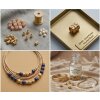100 pcs 14k Ribbed Gold Metal Beads 3 mm – Brass Spacer Beads with Hole – Jewelry Making Supplies for DIY Crafts