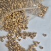 100 pcs 14k Ribbed Gold Metal Beads 3 mm – Brass Spacer Beads with Hole – Jewelry Making Supplies for DIY Crafts