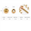 100 pcs 14k Ribbed Gold Metal Beads 3 mm – Brass Spacer Beads with Hole – Jewelry Making Supplies for DIY Crafts