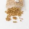 100 pcs 14k Ribbed Gold Metal Beads 3 mm – Brass Spacer Beads with Hole – Jewelry Making Supplies for DIY Crafts