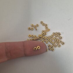 100 pcs 14k Gold Rondelle Spacer Beads 4x2mm – Ribbed Brass Spacer Beads for Jewelry Making DIY
