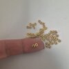 100 pcs 14k Gold Rondelle Spacer Beads 4x2mm – Ribbed Brass Spacer Beads for Jewelry Making DIY