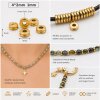 100 pcs 14k Gold Rondelle Spacer Beads 4x2mm – Ribbed Brass Spacer Beads for Jewelry Making DIY