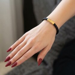 1 Stk. Edelstahl Klappverschluss Gold für Lederarmband 5x2 mm – Hochwertiger Schmuckverschluss