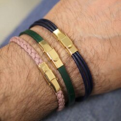 1 Stk. Edelstahl Klappverschluss Gold für Lederarmband 5x2 mm – Hochwertiger Schmuckverschluss