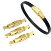 1 Stk. Edelstahl Klappverschluss Gold für Lederarmband 5x2 mm – Hochwertiger Schmuckverschluss