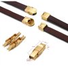 1 Stk. Edelstahl Klappverschluss Gold für Lederarmband 5x2 mm – Hochwertiger Schmuckverschluss