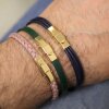 1 Stk. Edelstahl Klappverschluss Gold für Lederarmband 5x2 mm – Hochwertiger Schmuckverschluss